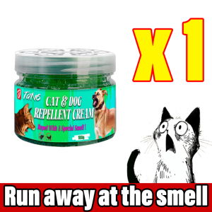 No stray cat dogs in 10 years dog / cat repellent Smell effect covers 10000 M cat repellent penghalau kucing gel 1 box penghalau kucing Safe herbal formula No harm to pets halau kucing can be used indoors and outdoors 驱猫膏 驱猫神器 dog repellent