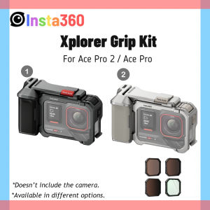 Insta360 Ace Pro 2 Xplorer Grip Kit Aluminum Metal Case Ergonomic Handle Mount For Insta 360 Ace Pro 2 Vlog Original Accessories