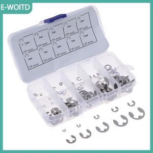 【E-WOITD】 Cái hộp 120 Bộ phân loại kẹp giữ Vòng kẹp điện tử bằng thép không gỉ 304 m1.5 M10