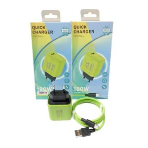 Charger Universal For Android 180W GAN Super VOOC Model 139 Charger Batok + Kabel USB