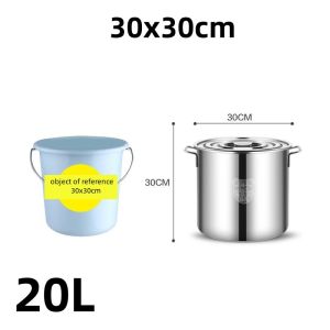 304 Stainless Steel Soup Pot with Lid - Large Multi-Cooker for Steaming Boiling & Cooking - Durable Kitchenware