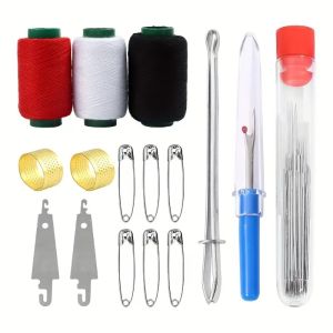 WLVYH 31/34/37PCS Multi-Purpose Sewing Tool Set Easy Sewing with Top Thread Hand Repair Tools Durable and Thread Kit for Quilt Sewing