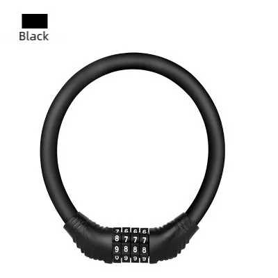 Bike Lock Digital 4 digit Combination Compact Portable Anti-Theft Cycle Cable Lock with PVC Coating
