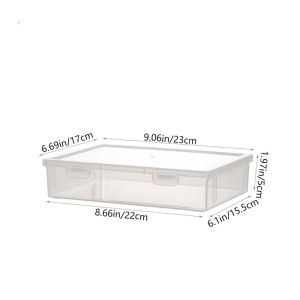 MKEB Plastic Transparent Moisture-Proof Wear-resistant Certificate Paper Storage Box File Box Document Case Desktop Organizer