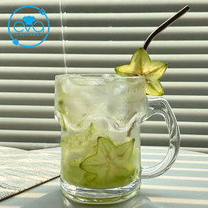 Bộ 6 Ly Thuỷ Tinh Có Quai Dùng Đựng Nước Ép Trà Trái Cây Soda Dung Tích 355Ml / Ly Mug Thuỷ Tinh QB6003-355