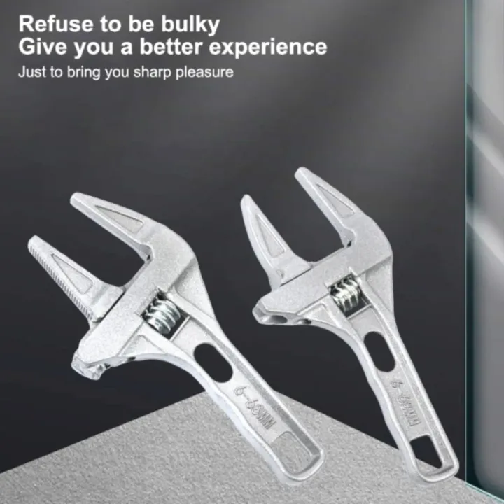 QUFUL Hợp kim nhôm Cờ lê điều chỉnh được Lỗ mở lớn Đa chức năng Cờ lê ...