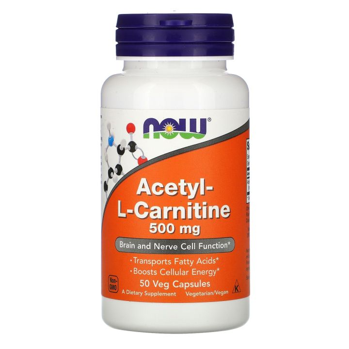 READY STOCK Now Foods Acetyl-L- Carnitine 500 mg 50 Veg Capsules (Acetyl  L Carnitine) Instant Delivery Acetyl L Carnitine - Lazada | Lazada