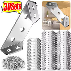 Free gift 30pcs Universal Furniture Corner Connector/Stainless Steel Cabinet Angle Brackets CLICK HARDWARE