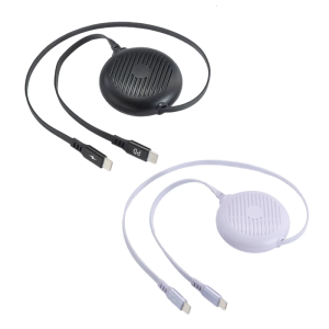 Tablets Game Controller USB C to USB C 100W Retractable Cable for Smartphones Quick Charging Efficient Data Transmission