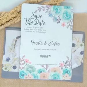 (100 pcs) Undangan Pernikahan Simple Elegan Termurah LG86