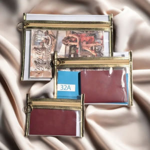 stormtime fE Zipper PVC Organizer Pouch For Passport Coins Keys Lipsticks Cards Earphones Compact Travel Storage Case