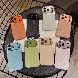 New Original Sparkling Large Window Phone Case For iPhone 17 Air 16 15 14 13 Pro Max Bumper Shockproof Glitter Starry Sky Cover