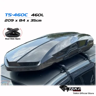 TAKA TS-460C Car Roof Box [ADVENTURE Series] [XL Size] [Glossy Carbon Fiber] Cargo ROOFBOX