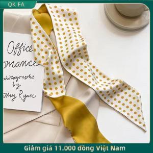 QK FA ✨ 2 5 chiếc khăn lụa nhỏ trang trí đa năng màu vàng cổ điển băng đô băng đô dài băng đô phụ kiện tóc nơ