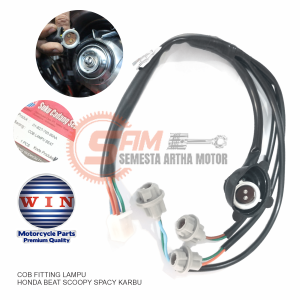 Win Soket Fitting Lampu Depan Beat Carbu Kabel Cob Kualitas Bagus