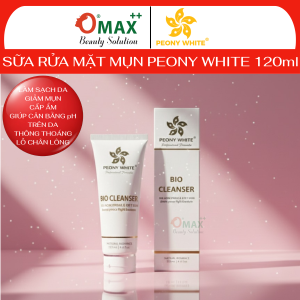 SỮA RỬA MẶT PEONY WHITE MỤN - BIO CLEANSER - GIẢM MỤN - LOẠI BỎ TÁC NHÂN GÂY MỤN - LÀM SẠCH DA MỤN 125ml
