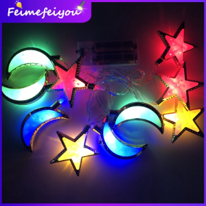 3 meters led strip light pelita hari raya decorations lamp EID Mubarak decoration star moon fairy lights for living room Ramadhan Decorations 1.65 meters AA battery operated
