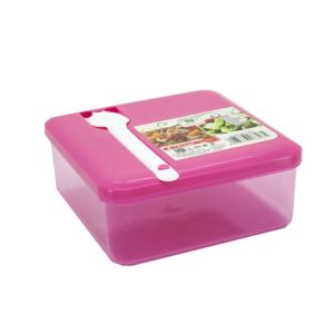 Green Leaf 7323 Kotak Tempat Makan Lunch Box Bekal Dengan Sendok Set Florimel Penyimpanan Makanan Food Storage