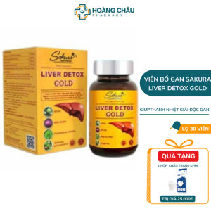 Viên Uống Bổ Gan Liver Detox Gold – Hỗ Trợ Giải Độc Hạ Men Gan Tăng Cường Chức Năng Gan Lọ 30 Viên