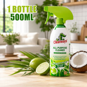 Cleanways All-Purpose Cleaner Lime & Coconut Power 500ml Plant-Based Formula Antibacterial 99.9% Kitchen cleaning