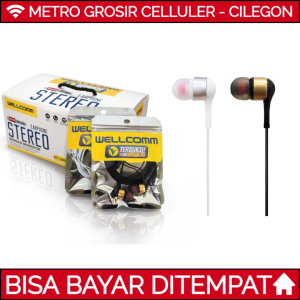 WELLCOMM HM - 001 Headset Earphone Handsfree Wired Original