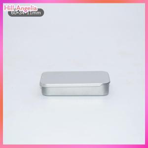 [Hill Angelia] Metal Rectangular Empty Mini Tin Box Tinplate Push Candy Cases Storage Box