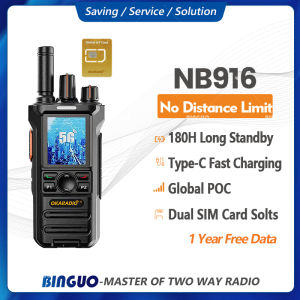 OKARADIO NB916 Global POC Radio Walkie Talkie Type-C Charging 3G/4G Network Intercom Unlimited Distance 5000KM Portable Two Way Radio