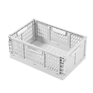 Collapsible Foldable Storage Crate INS Stackable Drawer Organizer Case Reliable Durable Pastel Crates Bedroom Decor