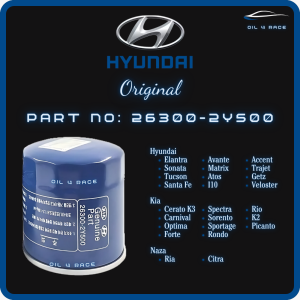 Genuine Hyundai Oil Filter (Original) 26300-2Y500