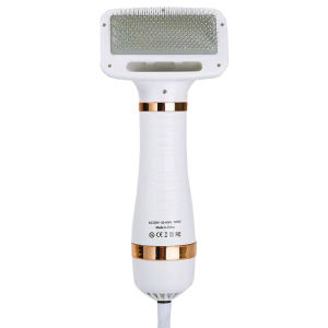 เครื่องเป่าผมสัตว์เลี้ยง เงียบ การตั้งค่าความร้อน 2 ระดับ & เครื่องเป่าสุนัขแบบพกพาพร้อมแปรง Slicker เครื่องเป่าแห้งขนยาวสำหรับดูแลบ้านแบบมืออาชีพสำหรับสุนัขแมวขนาดใหญ่ขนาดเล็ก