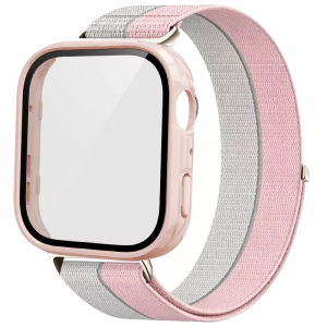 2in1 Tempered Glass Case+Nylon Loop For Huawei Watch Fit 5/Fit 4/Fit 3 Huawei Fit5Pro Fit4pro straps