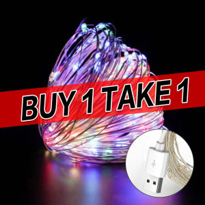 BUY 1 TAKE 1 LED String Light 10M/5M Silver Wire Fairy Lights Home Christmas Wedding Party Decor By USB