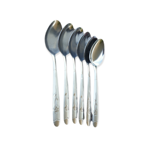 PANDAWA -  PAKET 12 PCS (1 LUSIN) GARPU MAKAN STAINLESS / GARPU MAKAN UKIRAN MOTIF BUNGA