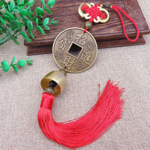 开光 铜铃 招财吊坠 旺风水 貔貅 镇宅之宝 出入平安 汽车挂饰 家居装饰 Feng Shui Lucky Brass Bell Alloy Brass Bell Lucky Pendant Home Decoration
