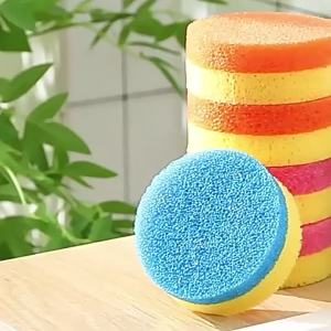 2026 6Pcs Scrub Daddy Smile Temperature Sensing Sponge Dual-sided Magic Dish Washing Cleaning Scrub Sponge Dish Washing Scrub Pad