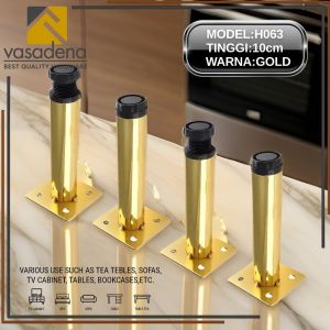 H063 Kaki Sofa Gold dan Matt Black / Kaki Besi Premium / Kaki Sofa stainless / Sofa Leg / Nakas