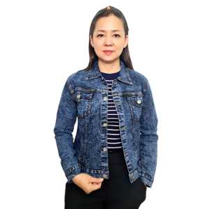 Jaket Jeans Denim Wanita Snow Blue
