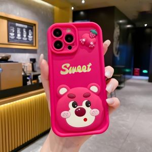 HA911 Softcase Casing Hp XIAOMI REDMI A1 A2 REDMI A3 REDMI 9 POCO M2 9A 9C 10A 10 12 REDMI 12C 11A 13C POCO C65 REDMI NOTE 8 NOTE 9 NOTE 10 POCO M5S 11S NOTE 11 PRO NOTE 12 PRO NOTE 13 PRO PLUS Case Sweet Pink Cutie Bear Silikon Premium 3D