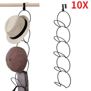 5/10Pcs Hat Rack Metal Hanging Baseball Cap Holders Hat Scarves Handbags Towels Storage Rack