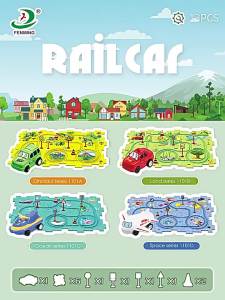 LZD Best-Seller on Douyin in Stock Childrens Magnetic Puzzle Scene Track Electric Car Educational Toys