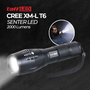 [UOL] Senter LED Cree XM-L T6 Zoom 2000 Lumens Baterai Flashlight Lampu E17