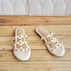 ANGEL CLCT SANDAL TEPLEK WANITA VARIASI EMAS BAHAN PREMIUM - FLAT SHOES SIZE 36 - 40