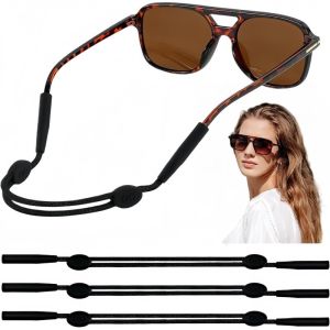 Adjustable Sunglasses Strap Holder Eye Glasses Cable Strap Anti-slip Silicone Ear Hook Sleeve Silicone Rope Strap Neck Cord Eyewear Lanyard