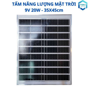 TẤM PIN NĂNG LƯỢNG MẶT TRỜI MONO 9V 20W 35x45cm - TEKI