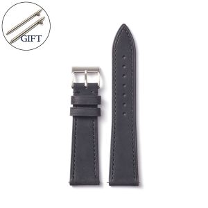 Genuine Leather Watch Strap 18mm 19mm 20mm 21mm 22mm Universal Soft Quick Release Crazy Horse Bracelet Vintage Matte Cowhide Watch Band