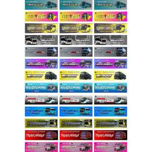 STICKER BUS BASURI TUNGGAL JAYA CAMPUR 1 Lembar Isi 39 kotak STICKER BUS BASURI VIRAL