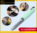 FISH SCALER WITH PEELER YM1903 pangkaskas pangkaliskis grinders food preparation stainless steel  kitchenware kitchen cooking tools utensils. 