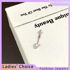 [COD] liuchuanbing Jewellery 1Pcs Cats Ear Shaped Flash Zircon Heart Cross Pendant Ear Bone Nail Earring For Women Trendy Body Piercing Accessories
