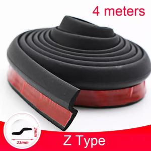 Car Door Seal Strip  D/P/Z Type Rubber Sealing Trim Noise Insulation Dustproof Strong Adhensive Getah Pintu Kereta 4M/8M