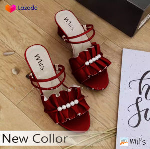 Sandal Pesta Wanita - Oglee Shop - Sandal Dolly AR.222 Sandal High Heels Mutiara Deret New product